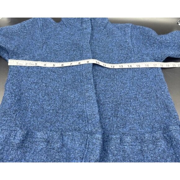 PURE JILL Women’s Blue Wool Blend Snap Front Coat Jacket Sz Petite Small - Picture 7 of 8